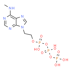 ChemSpider 2D Image | Triphosphoric acid, mono[2-[6-(methylamino)-9H-purin-9-yl]ethyl] ester | C8H14N5O10P3
