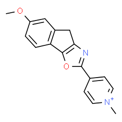 ChemSpider 2D Image | 4-(6-Methoxy-4H-indeno[2,1-d][1,3]oxazol-2-yl)-1-methylpyridinium | C17H15N2O2