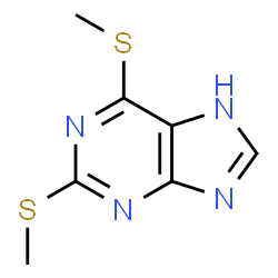 ChemSpider 2D Image | 1h-purine, 2,6-bis(methylthio)- | C7H8N4S2