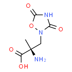 ChemSpider 2D Image | (2S)-2-Amino-3-(3,5-dioxo-1,2,4-oxadiazolidin-2-yl)-2-methylpropanoic acid | C6H9N3O5