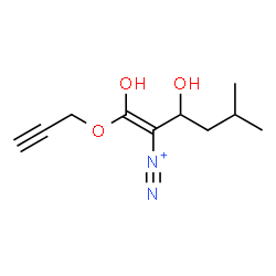 ChemSpider 2D Image | (1Z)-1,3-Dihydroxy-5-methyl-1-(2-propyn-1-yloxy)-1-hexene-2-diazonium | C10H15N2O3