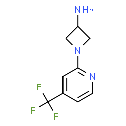 ChemSpider 2D Image | 1-[4-(Trifluoromethyl)-2-pyridinyl]-3-azetidinamine | C9H10F3N3