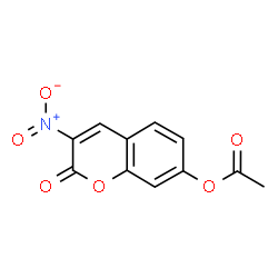 ChemSpider 2D Image | 3-Nitro-2-oxo-2H-chromen-7-yl acetate | C11H7NO6