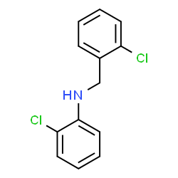 ChemSpider 2D Image | 2-Chloro-N-(2-chlorobenzyl)aniline | C13H11Cl2N