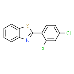 ChemSpider 2D Image | 2-(2,4-Dichlorophenyl)benzothiazole | C13H7Cl2NS