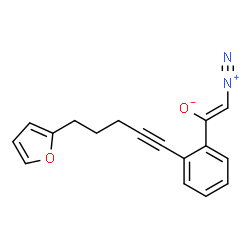 ChemSpider 2D Image | (Z)-2-Diazonio-1-{2-[5-(2-furyl)-1-pentyn-1-yl]phenyl}ethenolate | C17H14N2O2