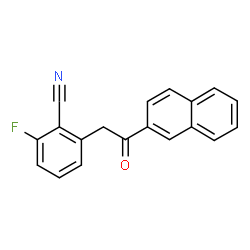 ChemSpider 2D Image | 2-Fluoro-6-[2-(2-naphthyl)-2-oxoethyl]benzonitrile | C19H12FNO