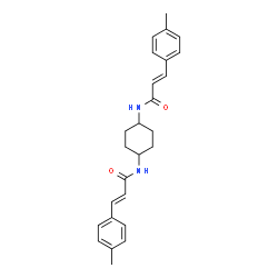 ChemSpider 2D Image | (2E,2'E)-N,N'-1,4-Cyclohexanediylbis[3-(4-methylphenyl)acrylamide] | C26H30N2O2