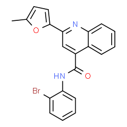 ChemSpider 2D Image | N-(2-Bromophenyl)-2-(5-methyl-2-furyl)-4-quinolinecarboxamide | C21H15BrN2O2