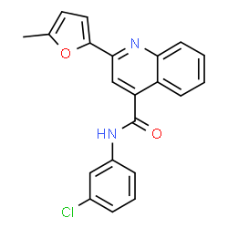 ChemSpider 2D Image | N-(3-Chlorophenyl)-2-(5-methyl-2-furyl)-4-quinolinecarboxamide | C21H15ClN2O2