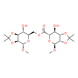 ChemSpider 2D Image | [(3aS,4S,6R,7R,7aS)-7-Hydroxy-4-methoxy-2,2-dimethyltetrahydro-4H-[1,3]dioxolo[4,5-c]pyran-6-yl]methyl (3aS,4S,6S,7S,7aS)-7-hydroxy-4-methoxy-2,2-dimethyltetrahydro-4H-[1,3]dioxolo[4,5-c]pyran-6-carbo
xylate | C20H32O12