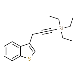 ChemSpider 2D Image | [3-(1-Benzothiophen-3-yl)-1-propyn-1-yl](triethyl)silane | C17H22SSi
