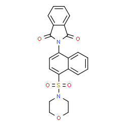 ChemSpider 2D Image | 2-[4-(Morpholine-4-sulfonyl)-naphthalen-1-yl]-isoindole-1,3-dione | C22H18N2O5S