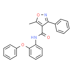 ChemSpider 2D Image | 5-Methyl-N-(2-phenoxyphenyl)-3-phenyl-1,2-oxazole-4-carboxamide | C23H18N2O3