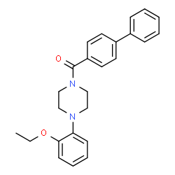 ChemSpider 2D Image | 4-Biphenylyl[4-(2-ethoxyphenyl)-1-piperazinyl]methanone | C25H26N2O2