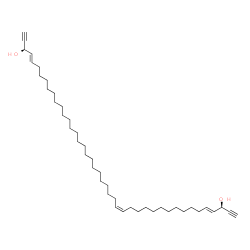 ChemSpider 2D Image | (3R,4E,16Z,39E,41R)-4,16,39-Tritetracontatriene-1,42-diyne-3,41-diol | C43H74O2