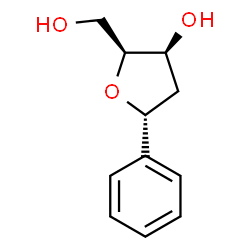 ChemSpider 2D Image | (1R)-1,4-Anhydro-2-deoxy-1-phenyl-L-threo-pentitol | C11H14O3