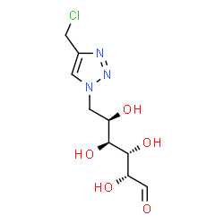 ChemSpider 2D Image | 6-[4-(Chloromethyl)-1H-1,2,3-triazol-1-yl]-6-deoxy-D-galactose | C9H14ClN3O5