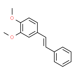 ChemSpider 2D Image | 1,2-Dimethoxy-4-[(E)-2-phenylvinyl]benzene | C16H16O2