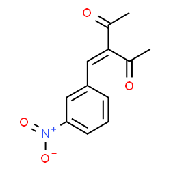 ChemSpider 2D Image | 3-(3-Nitrobenzylidene)-2,4-pentanedione | C12H11NO4