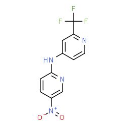 ChemSpider 2D Image | 5-Nitro-N-[2-(trifluoromethyl)-4-pyridinyl]-2-pyridinamine | C11H7F3N4O2