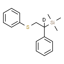 ChemSpider 2D Image | Trimethyl[1-phenyl-2-(phenylsulfanyl)(1-~2~H)ethyl]silane | C17H21DSSi