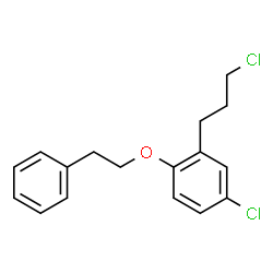 ChemSpider 2D Image | 4-Chloro-2-(3-chloropropyl)-1-(2-phenylethoxy)benzene | C17H18Cl2O