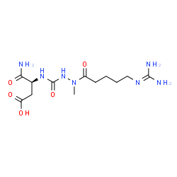 ChemSpider 2D Image | N~2~-[(2-{5-[(Diaminomethylene)amino]pentanoyl}-2-methylhydrazino)carbonyl]-L-alpha-asparagine | C12H23N7O5