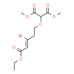ChemSpider 2D Image | Dimethyl {[(3Z)-3-bromo-5-ethoxy-5-oxo-3-penten-1-yl]oxy}malonate | C12H17BrO7