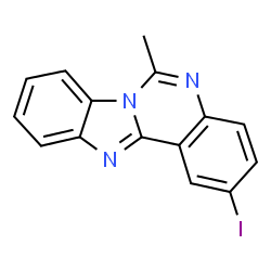 ChemSpider 2D Image | 2-Iodo-6-methylbenzimidazo[1,2-c]quinazoline | C15H10IN3