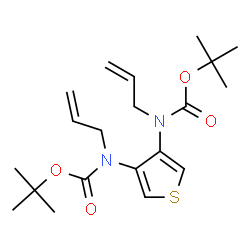 ChemSpider 2D Image | Bis(2-methyl-2-propanyl) 3,4-thienediylbis(allylcarbamate) | C20H30N2O4S