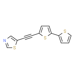 ChemSpider 2D Image | 5-(2,2'-Bithiophen-5-ylethynyl)-1,3-thiazole | C13H7NS3