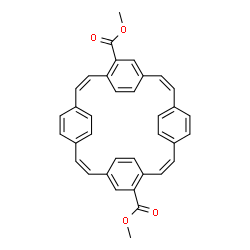 ChemSpider 2D Image | Dimethyl (2Z,8Z,14Z,20Z)-pentacyclo[20.2.2.2~4,7~.2~10,13~.2~16,19~]dotriaconta-1(24),2,4,6,8,10,12,14,16,18,20,22,25,27,29,31-hexadecaene-5,17-dicarboxylate | C36H28O4