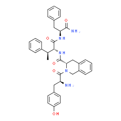 ChemSpider 2D Image | (betaS)-beta-Methyl-N-{[(3S)-2-(L-tyrosyl)-1,2,3,4-tetrahydro-3-isoquinolinyl]carbonyl}-D-phenylalanyl-L-phenylalaninamide | C38H41N5O5