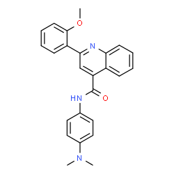 ChemSpider 2D Image | N-[4-(Dimethylamino)phenyl]-2-(2-methoxyphenyl)-4-quinolinecarboxamide | C25H23N3O2
