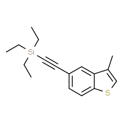 ChemSpider 2D Image | Triethyl[(3-methyl-1-benzothiophen-5-yl)ethynyl]silane | C17H22SSi