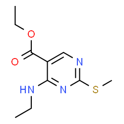 ChemSpider 2D Image | Ethyl 4-(ethylamino)-2-(methylthio)pyrimidine-5-carboxylate | C10H15N3O2S