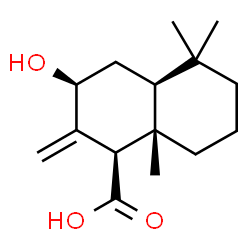 ChemSpider 2D Image | (1R,3S,4aS,8aS)-3-Hydroxy-5,5,8a-trimethyl-2-methylenedecahydro-1-naphthalenecarboxylic acid | C15H24O3