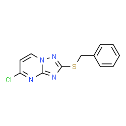 ChemSpider 2D Image | 2-(Benzylsulfanyl)-5-chloro[1,2,4]triazolo[1,5-a]pyrimidine | C12H9ClN4S