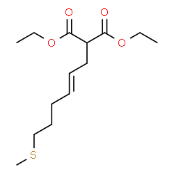ChemSpider 2D Image | Diethyl [(2E)-6-(methylsulfanyl)-2-hexen-1-yl]malonate | C14H24O4S