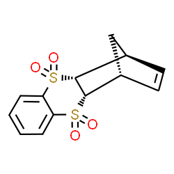 ChemSpider 2D Image | (1R,2S,11R,12S)-3,10-Dithiatetracyclo[10.2.1.0~2,11~.0~4,9~]pentadeca-4,6,8,13-tetraene 3,3,10,10-tetraoxide | C13H12O4S2