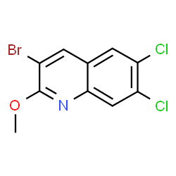 ChemSpider 2D Image | 3-Bromo-6,7-dichloro-2-methoxyquinoline | C10H6BrCl2NO