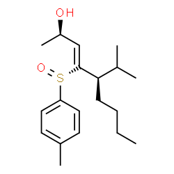 ChemSpider 2D Image | (2R,3Z,5R)-5-Isopropyl-4-[(S)-(4-methylphenyl)sulfinyl]-3-nonen-2-ol | C19H30O2S