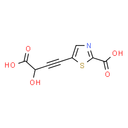 ChemSpider 2D Image | 5-(3-Carboxy-3-hydroxy-1-propyn-1-yl)-1,3-thiazole-2-carboxylic acid | C8H5NO5S