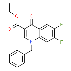 ChemSpider 2D Image | Ethyl 1-benzyl-6,7-difluoro-4-oxo-1,4-dihydro-3-quinolinecarboxylate | C19H15F2NO3