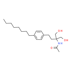 ChemSpider 2D Image | N-[1-Hydroxy-2-(hydroxymethyl)-4-(4-octylphenyl)-2-butanyl]acetamide | C21H35NO3
