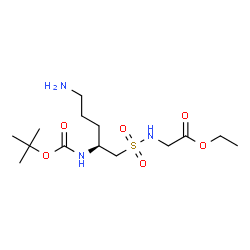 ChemSpider 2D Image | Ethyl N-{[(2S)-5-amino-2-({[(2-methyl-2-propanyl)oxy]carbonyl}amino)pentyl]sulfonyl}glycinate | C14H29N3O6S