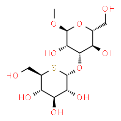 ChemSpider 2D Image | Methyl 3-O-(5-thio-alpha-D-glucopyranosyl)-alpha-D-mannopyranoside | C13H24O10S