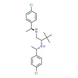 ChemSpider 2D Image | (2S)-N,N'-Bis[(1S)-1-(4-chlorophenyl)ethyl]-3,3-dimethyl-1,2-butanediamine | C22H30Cl2N2