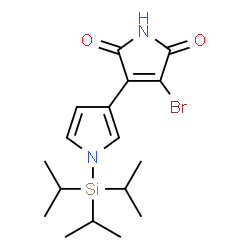 ChemSpider 2D Image | 4-Bromo-1'-(triisopropylsilyl)-1H,1'H-3,3'-bipyrrole-2,5-dione | C17H25BrN2O2Si